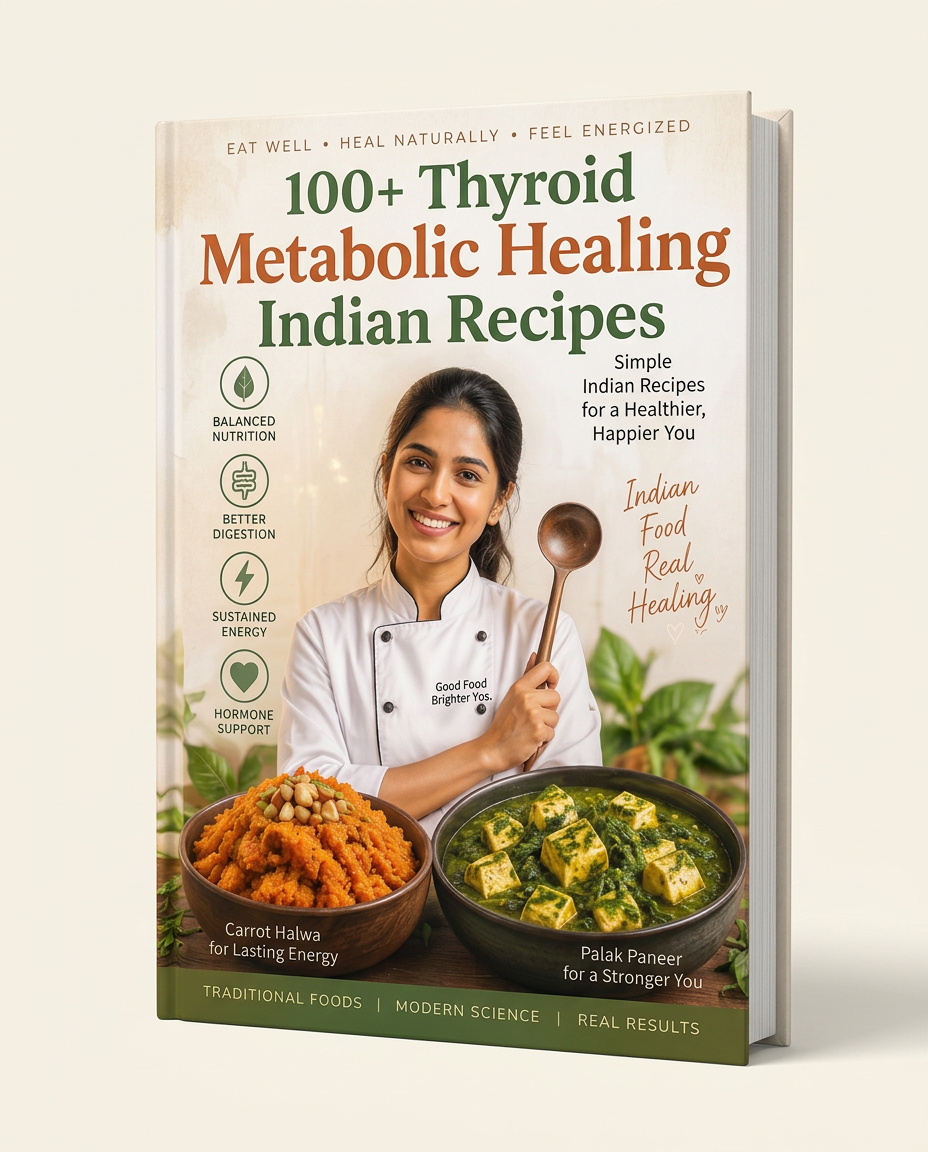 100+ Thyroid Metabolic Healing Indian Recipes ebook cover